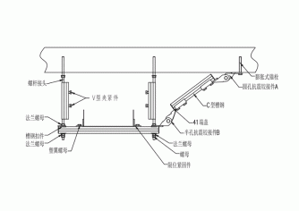 電纜橋架抗震支吊架側縱向大樣圖